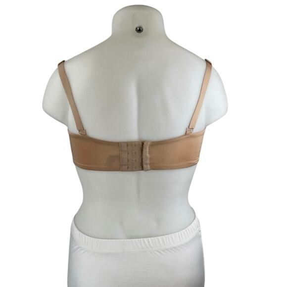 Skims No Show Unlined Balconette Tan Adjustable Underwire Push Up Bra Top 36D - Picture 3 of 4